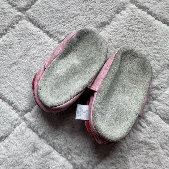 Mini Star | Pink Circles Leather Infant Shoes | Size Small (0-6M) - Picture 5 of 8